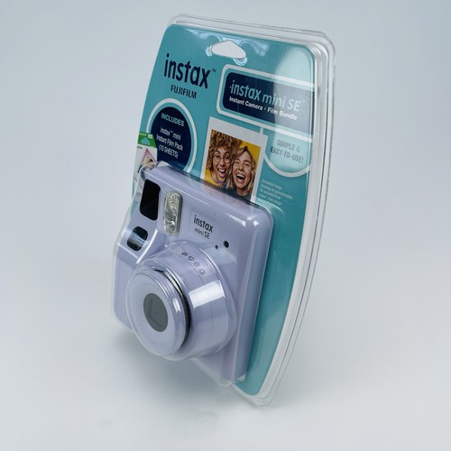 New Fujifilm Instax Mini SE Instant Film Camera Purple Blister Bundle - Picture 3 of 13
