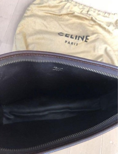 CELINE Vintage Clutch Tasche M12 schwarz Leder Handtasche elegant alt Celine Handtasche - Bild 9 von 24