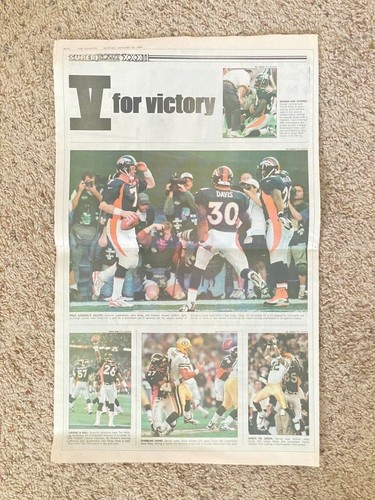 Denver Broncos Super Bowl XXXII Champions~The Gazette January 26 1998 "FINALLY!" - Picture 2 of 2