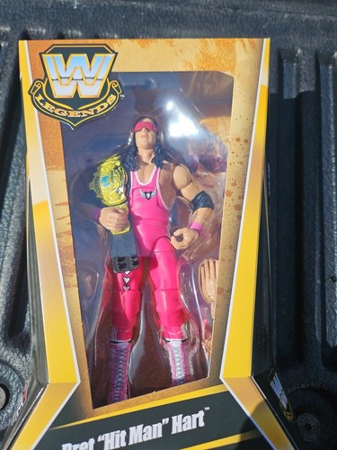 WWE Elite Legends Modellino BRET “HIT MAN” HART Series 25 Wrestling 7” NUOVO - Foto 2 di 4