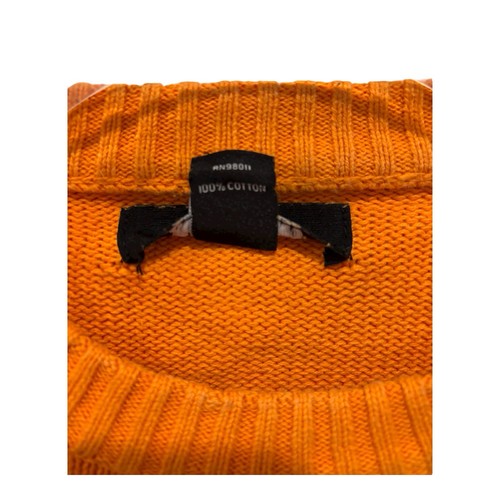 Suéter AKOO Para Hombres Mediano Naranja Zorro Bordado Hip Hop Ropa de Calle Algodón Tejido - Imagen 8 de 8