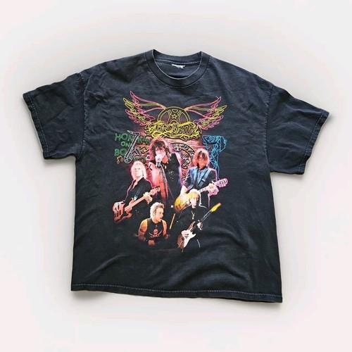 Vintage Aerosmith Honkin On Bo Bo Shirt Herren L Band Grafik Tour Rock Y2K Logo