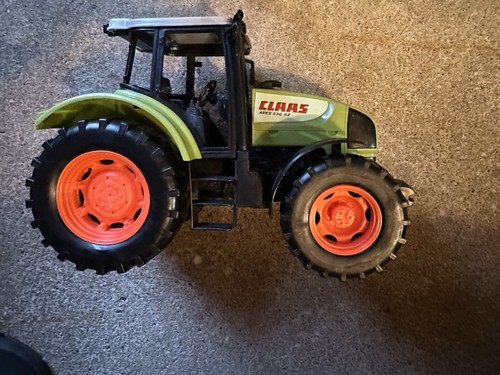 CLAAS ARES 836 RZ 10'' Tractor and Tipper trailer Toy Model USED PLASTIC TOY - Picture 3 of 10