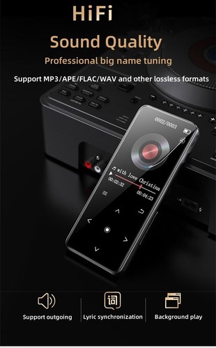 MP4/MP3 Player Unterstützung 128GB Bluetooth Verlustfrei Musik FM Radio Recorder Sport - Bild 8 von 21