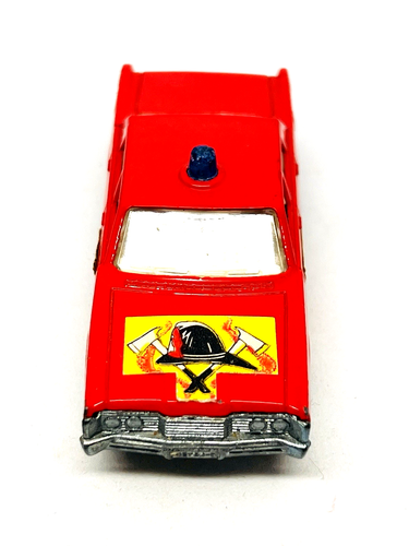 Matchbox Lesney Superfast 59 Mercury Fire Chief Car, red, helmet labels, vnmint! - Picture 3 of 4