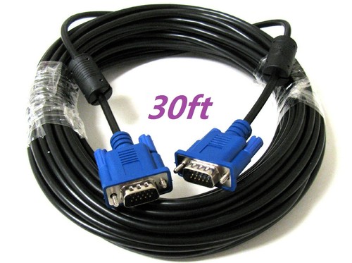 SVGA SUPER VGA Monitor 15PIN M/M Male To Male Cable CORD FOR PC TV HDTV Blue Us - Picture 11 of 15