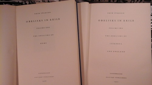 OBELISKS IN EXILE, by: Erik Iversen - 2 Vol. set - 1st ed. - 1968 -and- 1972 - Bild 3 von 12