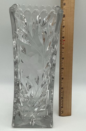 "Florero de vidrio corte ABP American Brilliant Period de 10,75"" estilo floral corte alto a mano" - Imagen 2 de 19