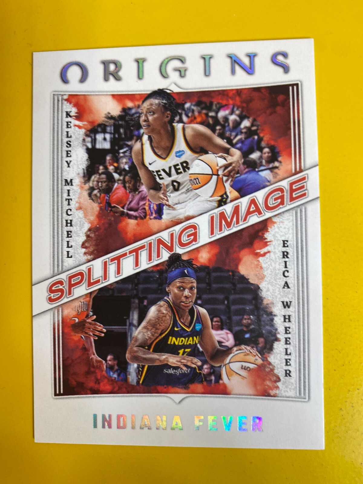 RS20116 2023 Origins WNBA Splitting Image #14 Kelsey Mitchell Erica Wheeler