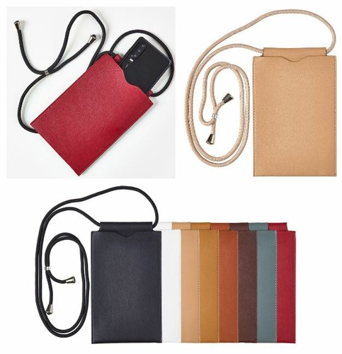 Handy Tasche Hülle mit Kordel zum Umhängen für LG Sony HTC Honor Samsung - Bild 1 von 32