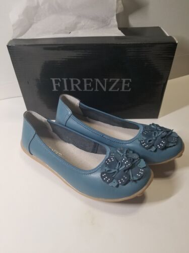 Mocassino Firenze pelle donna US 6 slip on blu taglia EU 36 ballerine - Foto 2 di 8