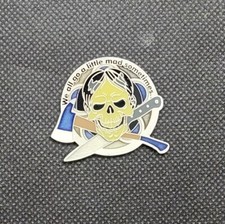 2018 Friends of MOGA Gone Mad Event Geocoin Silver Blue TRACKABLE UNACTIVATED