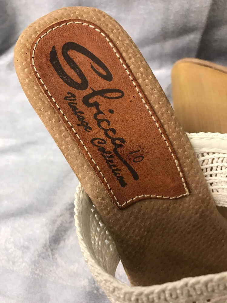 SBICCA VINTAGE COLLECTION WHITE CROCHET WEDGE 10 10 10 OPEN BACK BOSTON PROPER 41 63f52d SBICCA VINTAGE COLLECTION WHITE CROCHET WEDGE 10 10 10 OPEN BACK BOSTON PROPER 41 63f52d