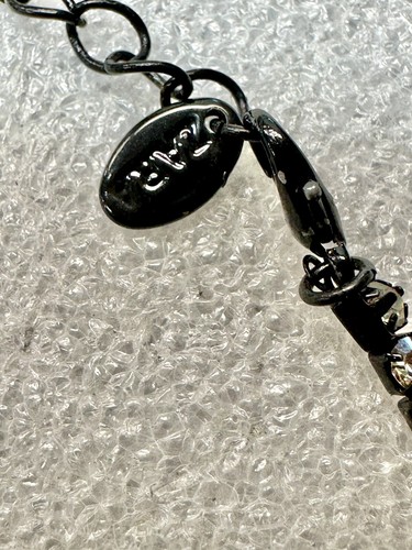 Zara Black 16” Necklace Prong Set Aurora Borealis AB Rhinestones - Picture 6 of 8