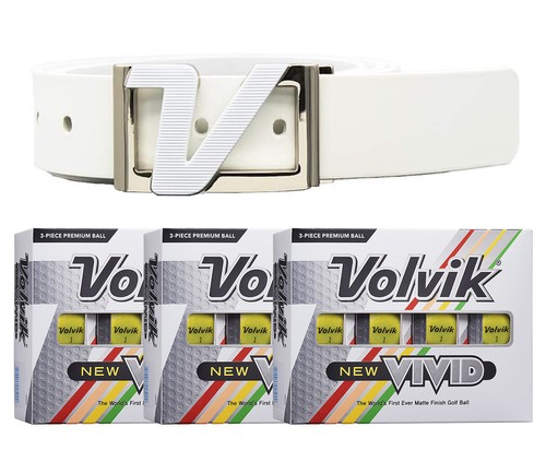 Volvik NEW VIVID 3 Dozen Color Golf Balls with Volvik Genuine Leather Belt - Picture 78 of 129