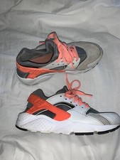 Nike Air Huarache Run Pure Platinum Lava GS Running 654280-010 Girls size 5.5Y
