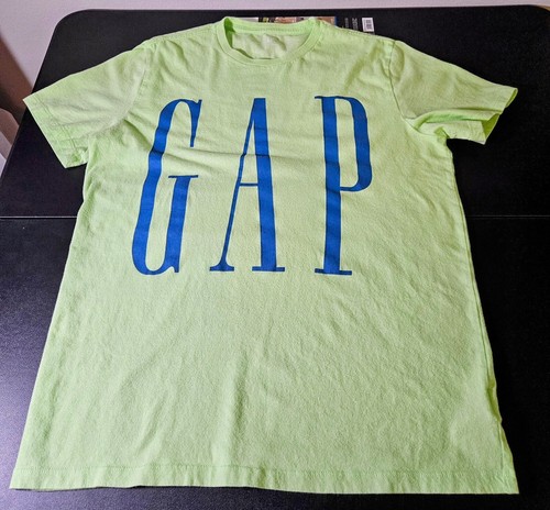 Gap Logo Spellout T-Shirt Neon Lime Zest Green Herren Gr. XL Freizeit - Bild 5 von 12