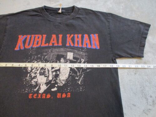 Kublai Khan Shirt Mens Medium Black Nomad Tour 2018 Heavy Metal Texas USA Faded - Picture 8 of 19