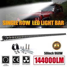 Slim Single Row 7 14 20 26 32 38 44 50 Led Light Bar Off Road Driving Atv Suv