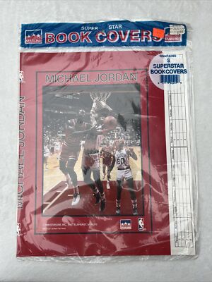 VTG 1989 NBA Starline Superstar Book Covers Michael Jordan Larry Magic 3-Pack 