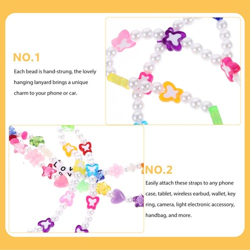 2 Pcs Mobile Phone Chain Miss Cell Lanyards Wrist Straps for Phones - Zdjęcie 3 z 12