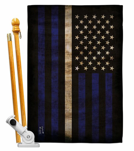 Thin White Line Garden Flag EMT Armed Forces Decorative Gift Yard House Banner - Picture 6 of 17