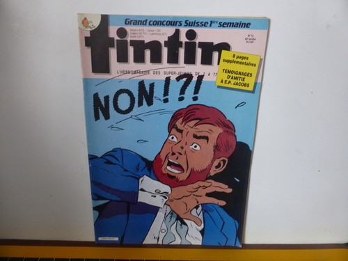 JOURNAL DE TINTIN EF 602 EB 13 24 mars 1987 Jacobs, Blake et Mortimer non ! ?! - 第 1/2 張圖片