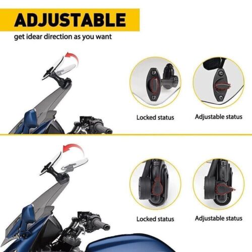 Clip On Motorcycle Windshield Extension Spoiler Windscreen Screen Deflector UK - Picture 12 of 12