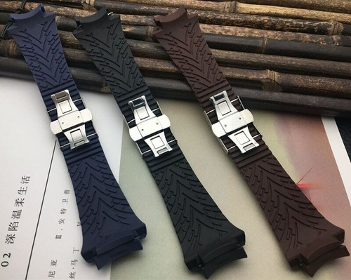 Quality Rubber Watch Strap Wrist Band Belt Replacement for Porsche 6620 23x33mm - Picture 3 of 11