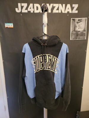 LARGE- SUPREME paneled arc hooded sweatshirt FW19 