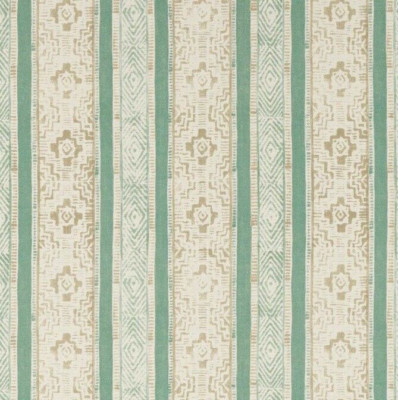 Jane Churchill Gardinenstoff 'JARI - AQUA' 3,4 Meter (340 cm) Leinenmischung