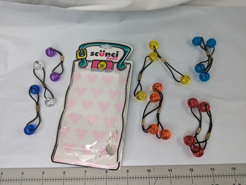Vintage Scunci Kids Ponytail Holder Balls Lot of 11 1998