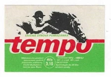 Mid Century Tempo Czech Melted Cheese Spread Label - Equestrian XX