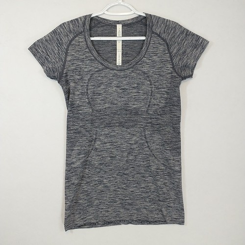 LULULEMON Swiftly Tech Short Sleeve Crew T shirt Top Gym Run Heathered Grey Sz 8 - Bild 1 von 7