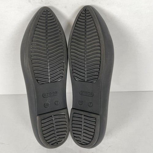 Crocs Brooklyn Ballet Flats Womens Size 7 Black Pointed Toe Slip On Shoes - Picture 10 of 10