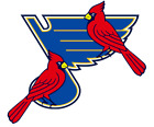St. Louis Blues Cardinals sticker logo Nhl Mlb weatherproof bumper vinyl decal