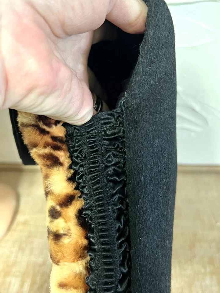 Vintage 30er 40er Jahre Fell Hand Muff Handtasche passende Mütze kein Kaninchen groß - Bild 4 von 4