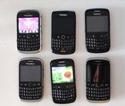 6X BlackBerry Smartphones Job Lot, Bold 9780, 9320, Curve 8520 Faulty Parts