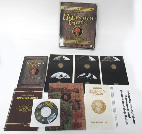 Baldur's Gate Gold Edition PC 1999 Complete With Map Booklet Fallout Disc