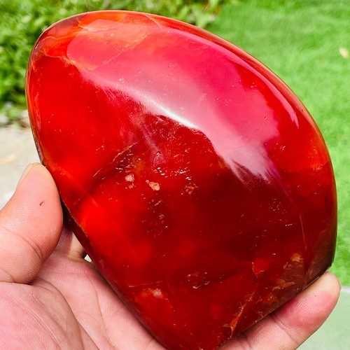 655g Natural Carnelian Red Quartz Agate Crystal Freeform Display Specimen - Picture 5 of 11