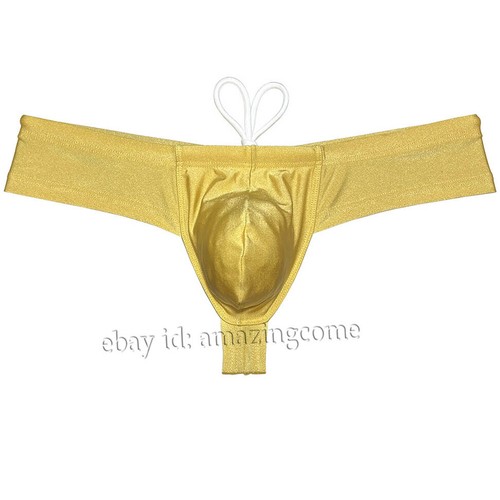 Men's Mini Cheeky Swimwear Solid Brazilian Bikini Briefs Surf Board Swim Trunks - Picture 49 of 64