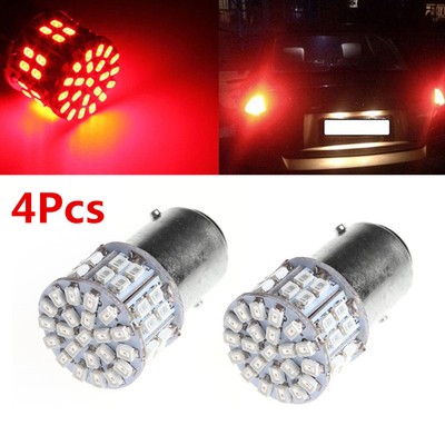 4PCS 1157 BAY15D 50 SMD 1206 Chips Red LED Car Truck Tail Stop Brake Lamp Bulbs