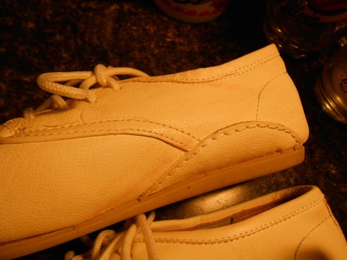 Oliberte white Eloka leather oxford shoes flats display size 7M New no box - Picture 7 of 12