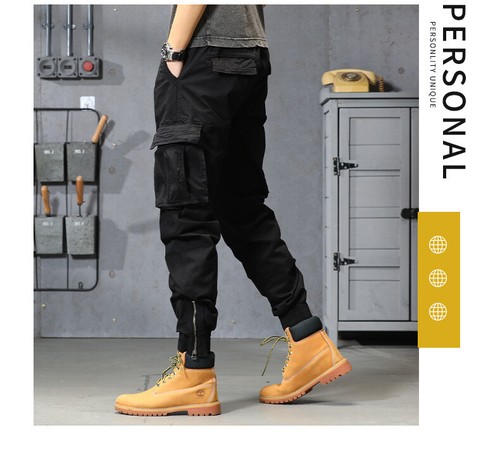 Arbeitshose für Herren mit mehreren Taschen, lange Hose für Herren mit Leggings - Bild 12 von 27