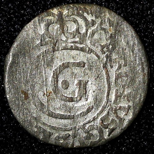 Swedish Livonia City of Riga Carl X Gustav Silver 1657 1 Solidus KM# 50 (27 766) - Picture 2 of 3