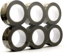 6 Rolls Premium Brown Carton Box Sealing Packing Tape 2.5 Mil Thick 2"x110 yard