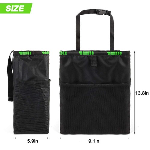 Car Waterproof Trash Can Litter Bin Garbage Bag Waste Storage Organizer Pocket - Imagen 5 de 13