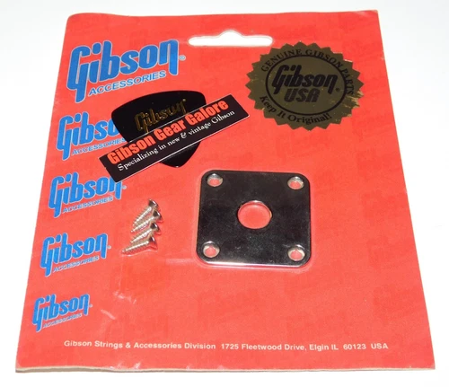 Gibson Les Paul Jackplate Nickel Input Cord Output Guitar Parts Custom 80's NOS