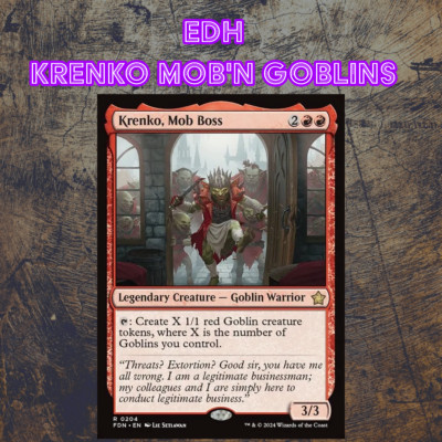 EDH - Krenko Mob'n Goblin Tribal , MTG Commander Deck, Bracket 2