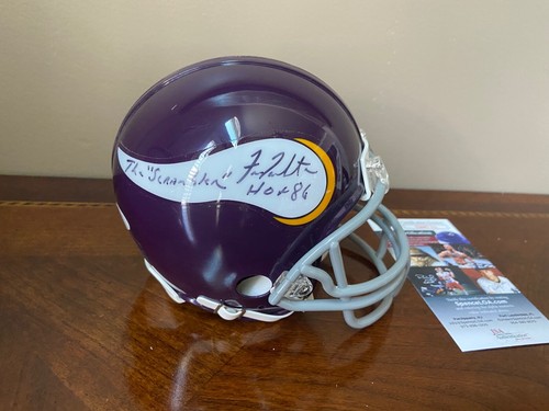 Fran Tarkenton Signed Mini Helmet- JSA 